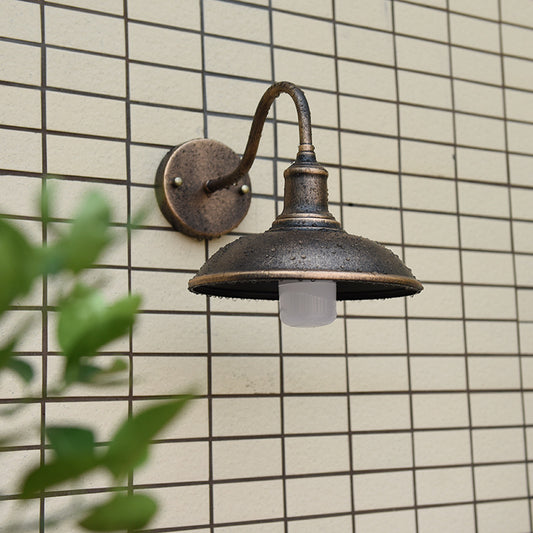 Outdoor Waterproof Wall Lamp Retro Iron Art Sconce Vintage Exterior Porch Garden Light