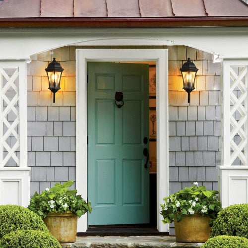 Outdoor Waterproof Glass Retro Wall Light 2-Pack E27 Bulb Compatible Garden Porch Lighting Fixture