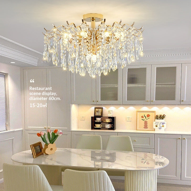 Affordable Luxury Crystal Chandelier – Modern Minimalist Living Room Ceiling Light