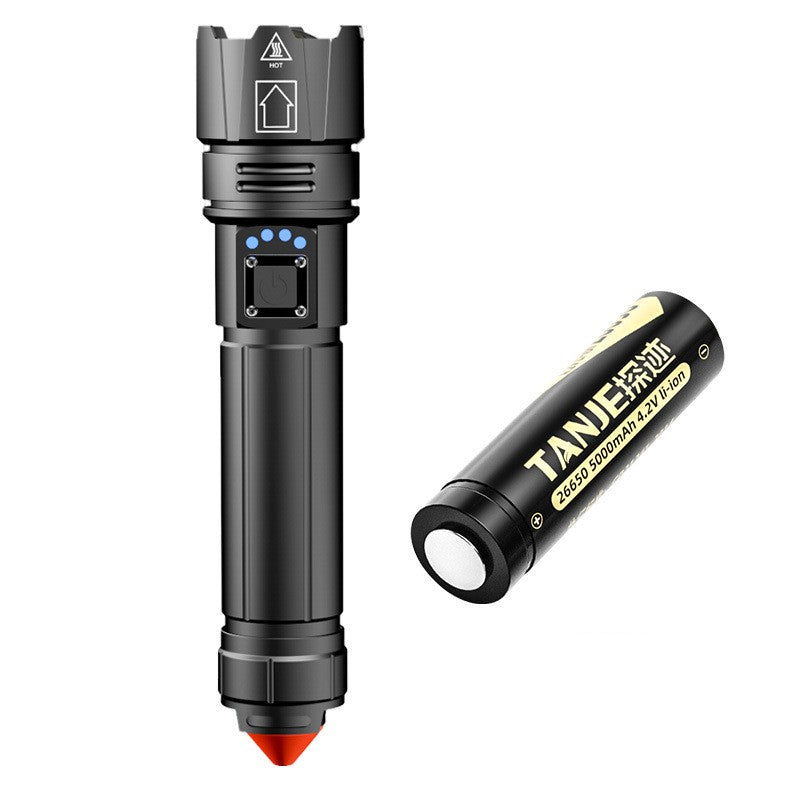 30W White Laser Flashlight – Telescopic Focusing High Power LED Torch