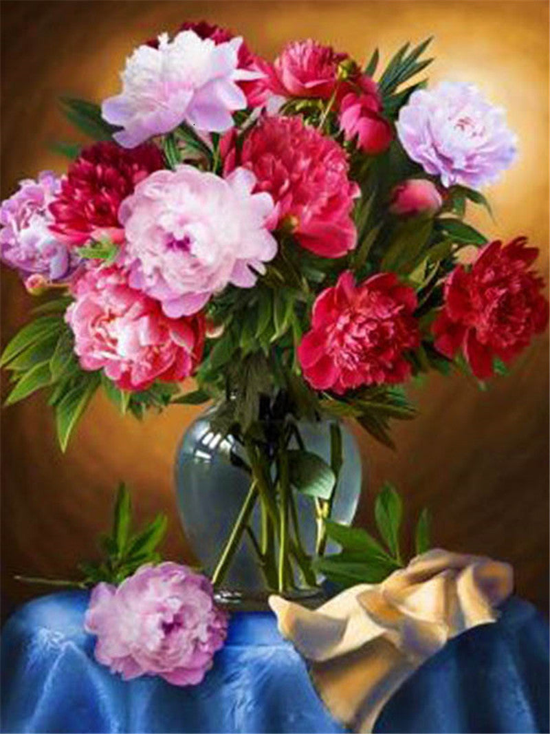 Flower Combination 5D Diamond Painting DIY Full Drill Cross Stitch Floral Wall Art Decor Kit