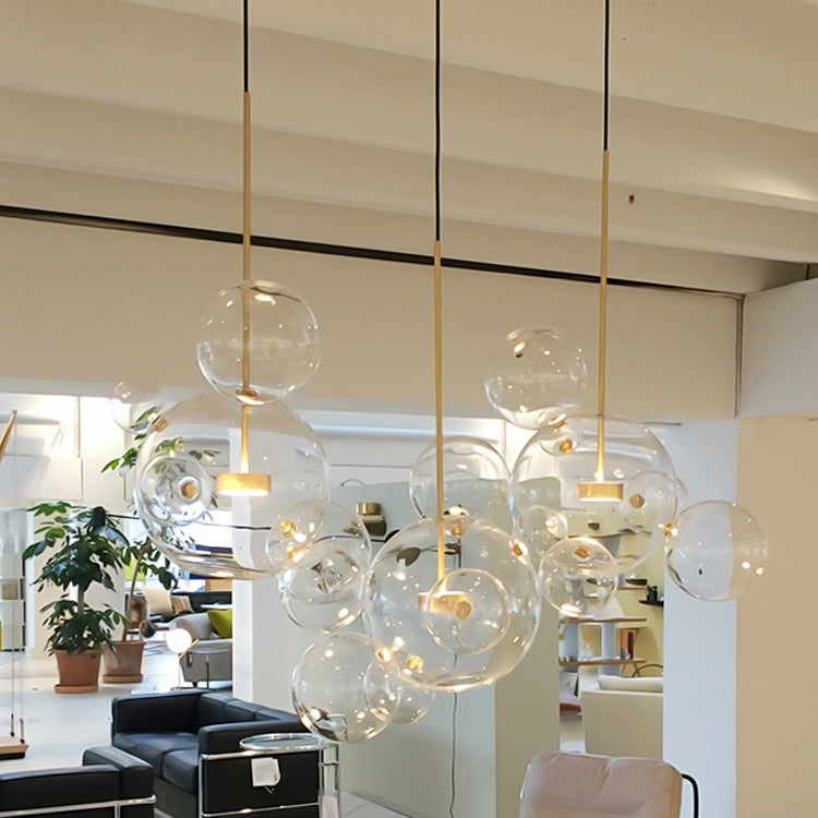 Mickey Bubble Glass Chandelier LED – Modern Living Room, Bedroom & Dining Light