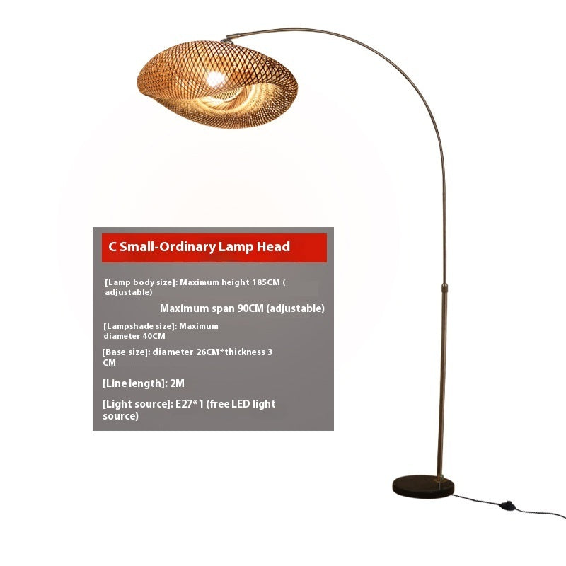 Fishing Rod Floor Lamp with Button Switch for Living Room Decor