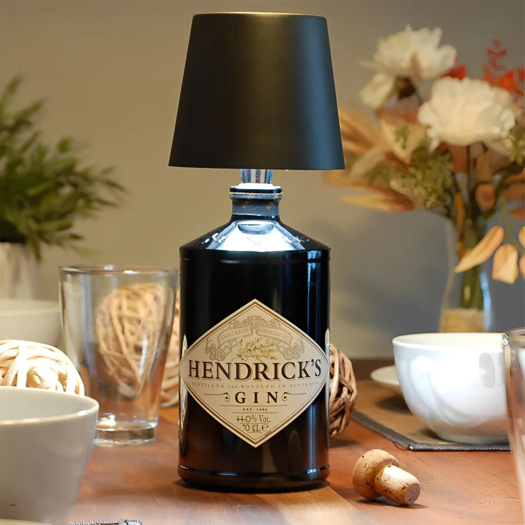 Creative Wine Bottle Night Lamp Rechargeable 3-Color LED Table Light Decorative Ambient Lighting