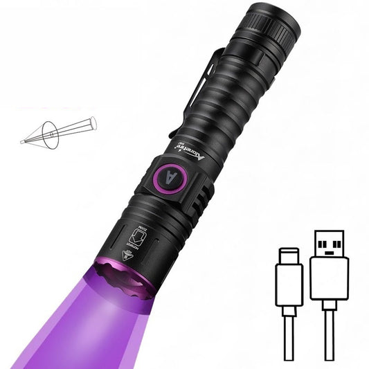 UV Ultraviolet Banknote Verification Flashlight Portable Money Detector Light for Cash Checking and Anti Counterfeit Use