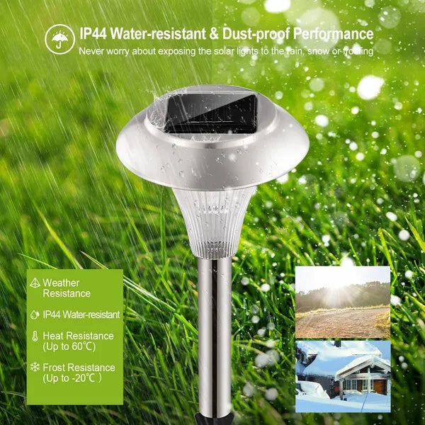 4-Pack Solar Garden Lights – Color Changing IP44 Waterproof Outdoor Pathway & Landscape Lamps