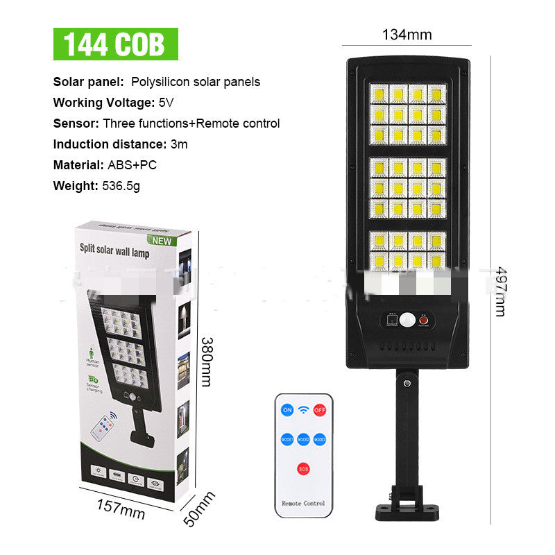 Outdoor LED Solar Wall Lamp Motion Sensor Human Body Sensing Waterproof Security Light