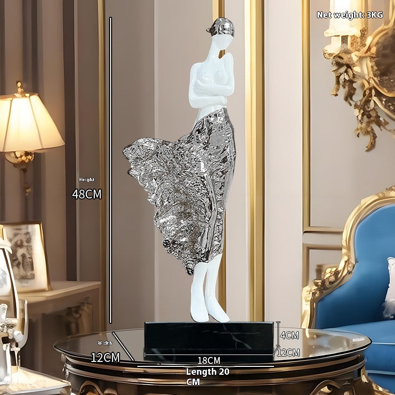 Light Luxury Beauty Figurine Sculptured Ornaments Modern Decorative Statue Home Living Room Decor