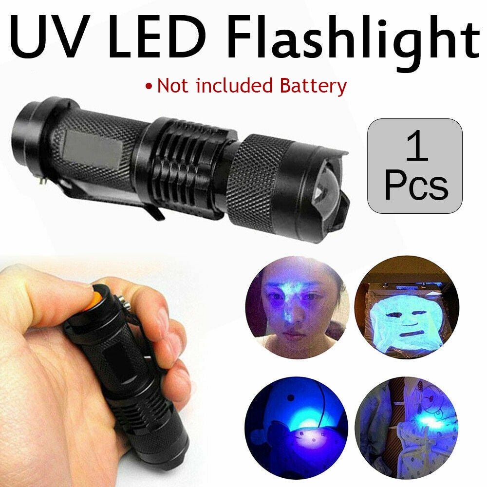 UV 395nm Blacklight Flashlight – Mini Handheld Detector for Pet Urine, Bed Bugs & Scorpions