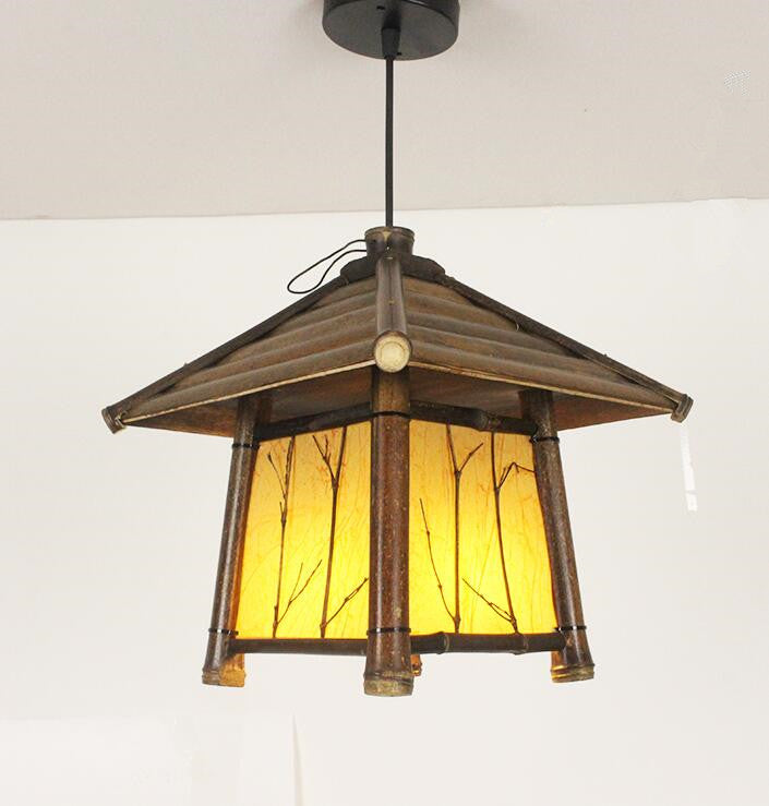 Retro Chinese Bamboo Chandelier – Tea Room Southeast Asia Style Lamp