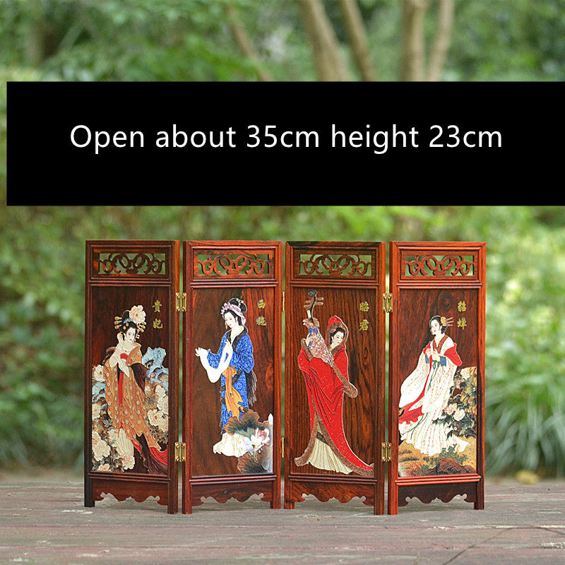 Red Rosewood Miniature Furniture Model Handmade Decorative Dollhouse Furniture Set Collectible Home Decor