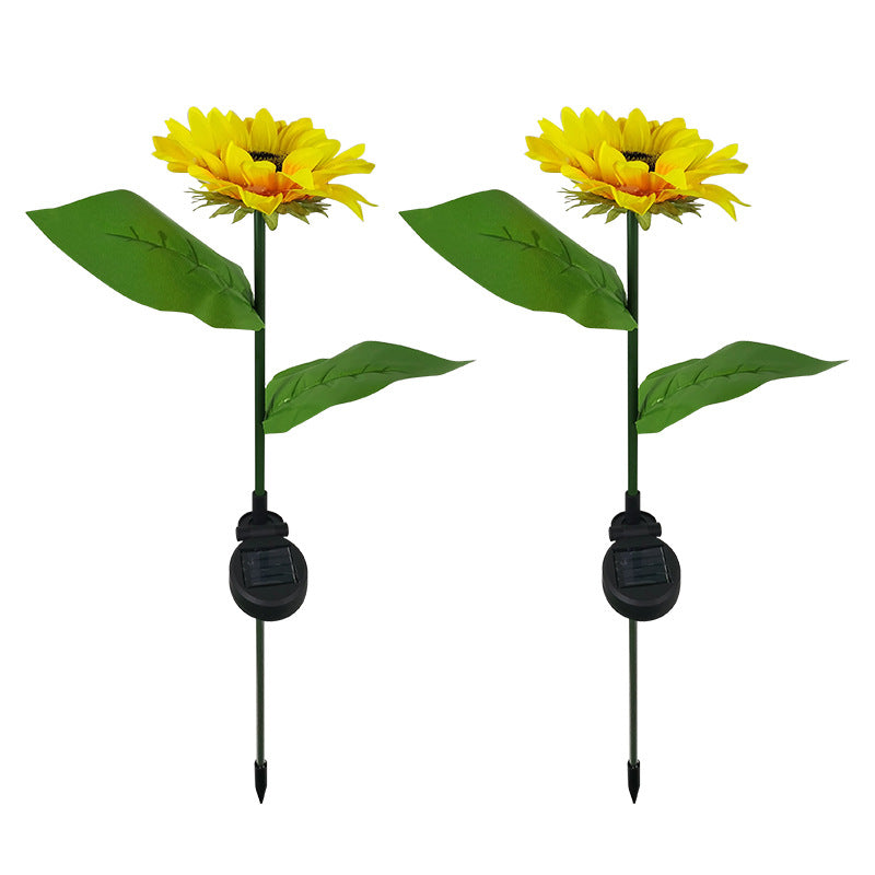 LED Solar Sunflower Garden Lights Decorative Outdoor Solar Lamp Waterproof Landscape Pathway Light