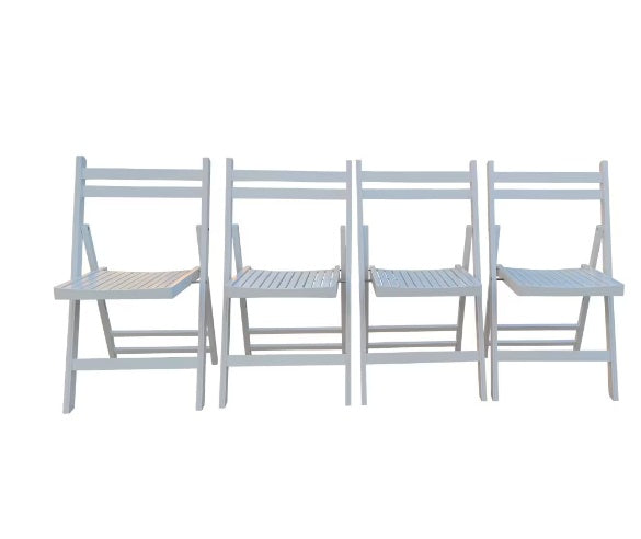 Slatted Wood Folding Chairs Portable Event Seating Wooden Chairs for Weddings Parties Outdoor Use