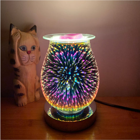 LED Holiday Decoration Lights Xmas Touch Sensor Aromatherapy Lamp Aroma Diffuser with Luminous Firework Effect for Home Decor