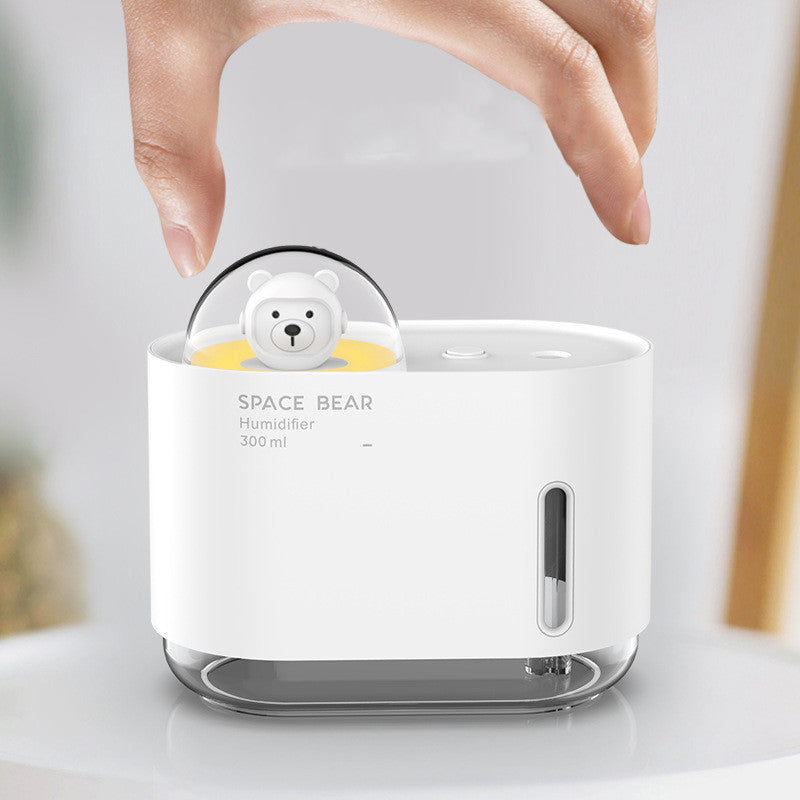 Cute Pet USB Humidifier Spray Water Meter Night Light Portable Mini Air Humidifier for Home Bedroom