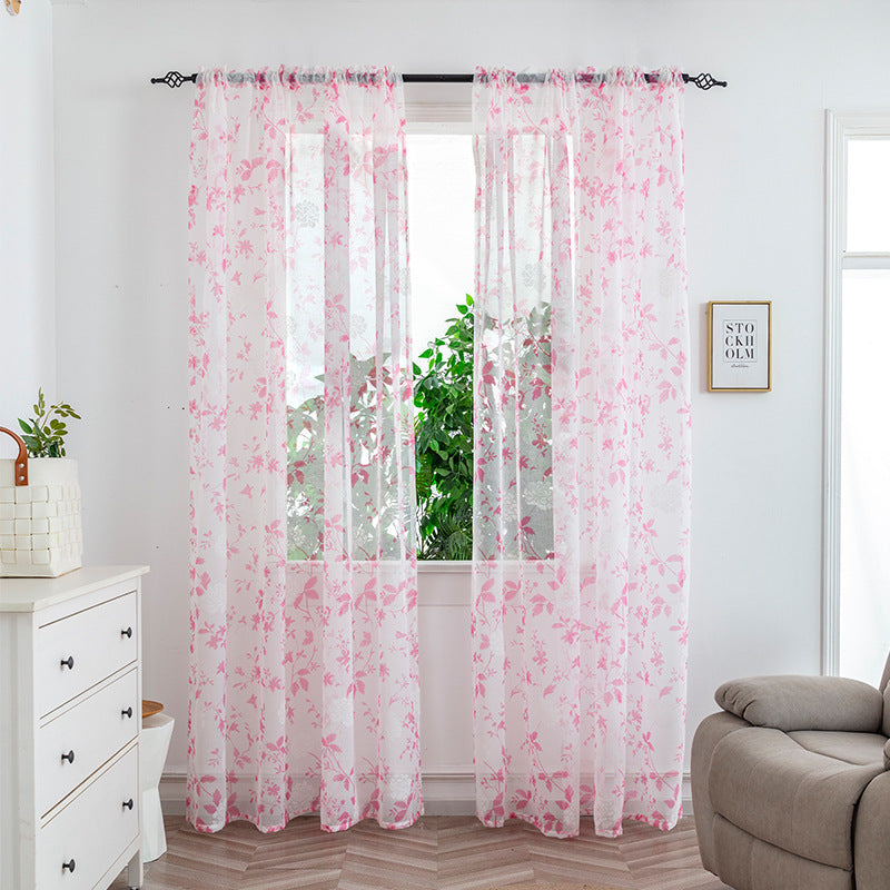 Mesh Bedroom Curtains Light Transmission Decorative Sheer Window Drapes for Home Decor