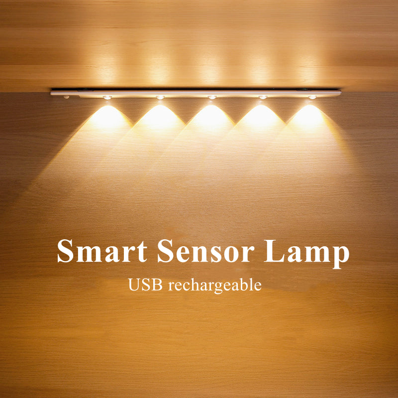 LED Cabinet Light Induction Sensor Door Porch Light Strip Wireless Wiring Free Motion Activated Lamp