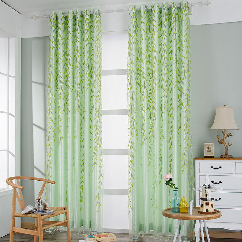 Exquisite Transparent Printed Curtains – Elegant Sheer Window Drapes