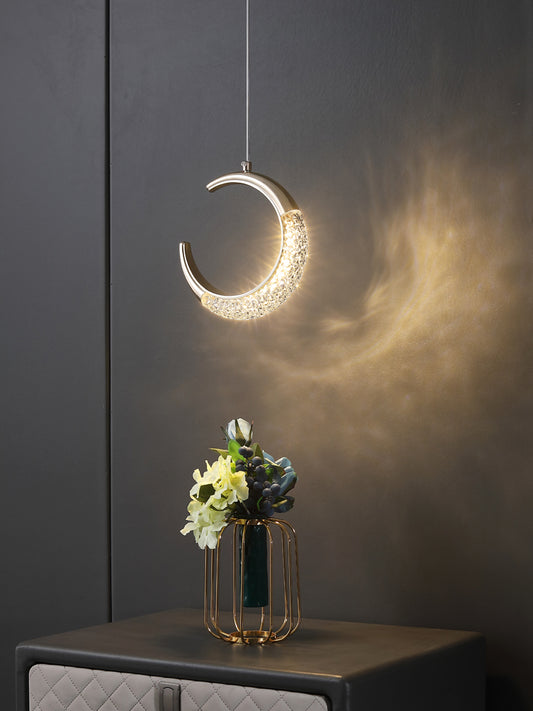 Modern Minimalist Light Luxury Long Line Chandelier Bedroom Bedside Small Pendant Ceiling Light