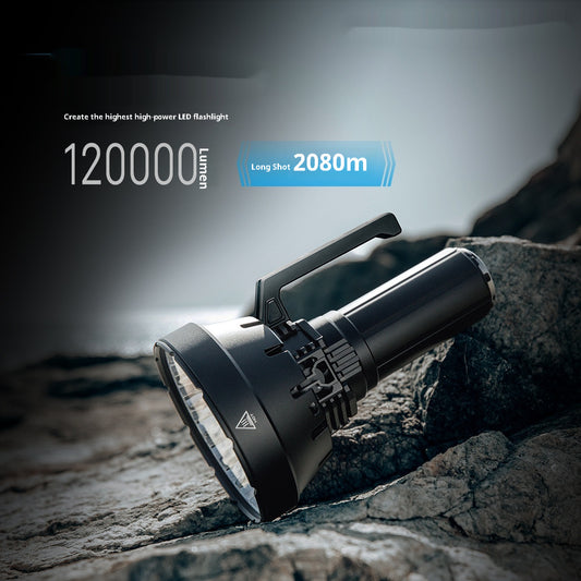 Outdoor Portable Flashlight Long Shot 2KM High Power LED Torch for Patrol Camping and Emergency Use