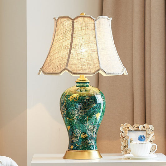 Ceramic Table Lamp for Living Room, Bedroom & Bedside Decor
