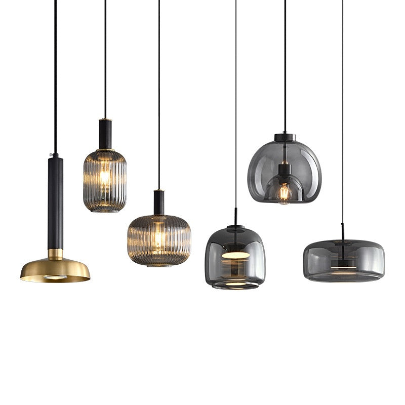 Modern Glass Droplight – Bedroom, Hotel & Bar Single Head Pendant Lamp