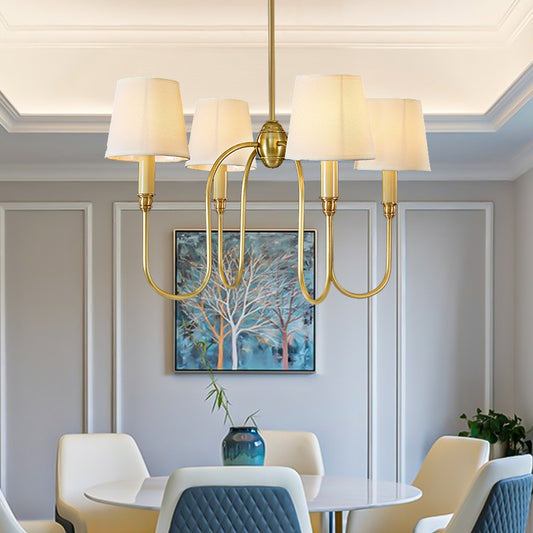 Copper Chandelier Simple Design for Bedroom Living Room Dining Room Elegant Ceiling Light