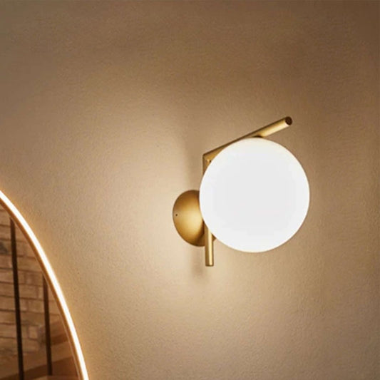 Glass Wall Lamp Bedroom Bedside Light Modern Corridor Wall Sconce Home Decor