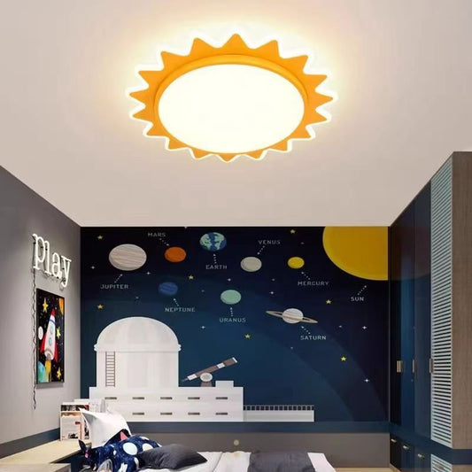 Cartoon Kids Ceiling Lamp – Eye Protection LED Sun Light for Children’s Room