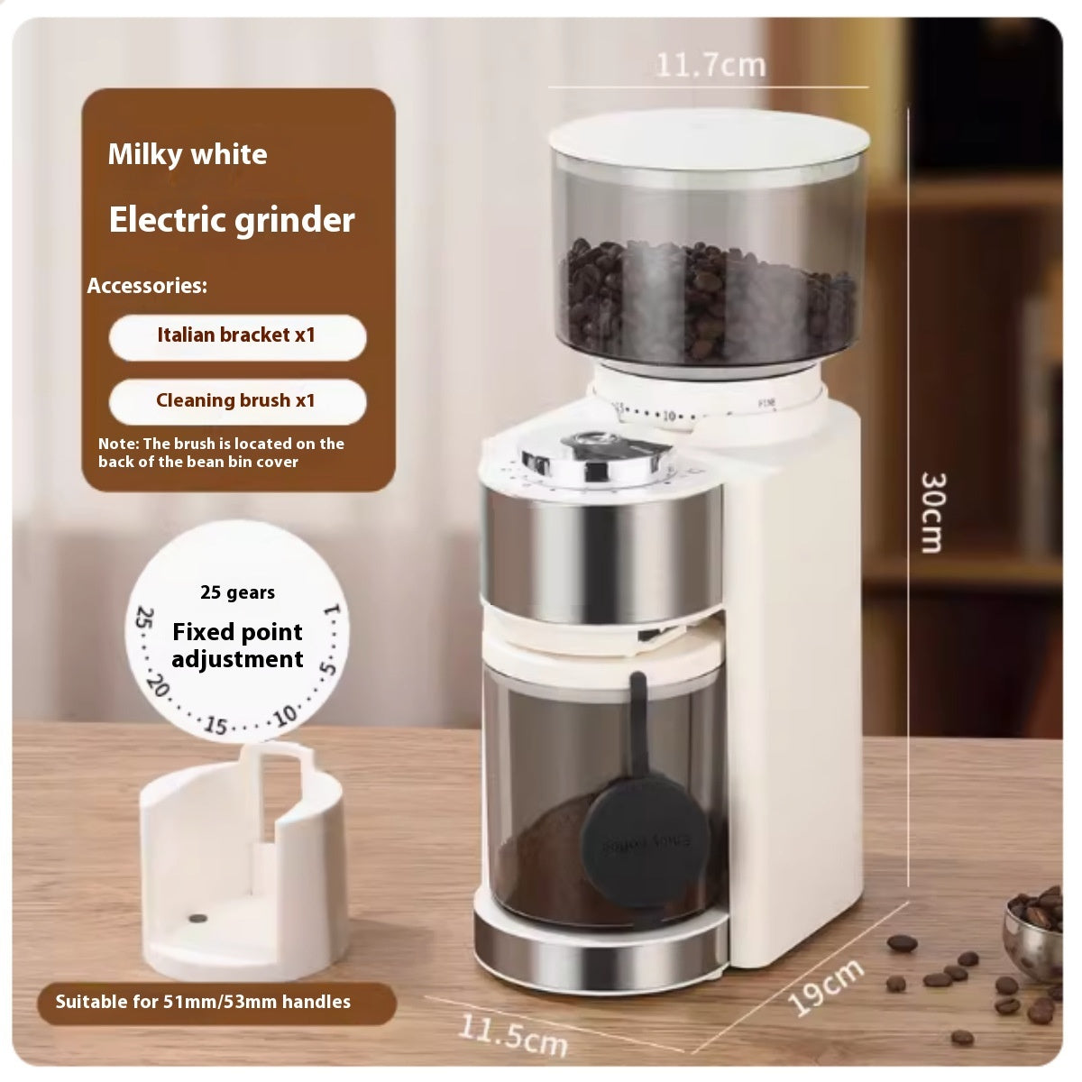 Smart Electric Coffee Grinder with Adjustable Scale Household Coffee Grinding Machine