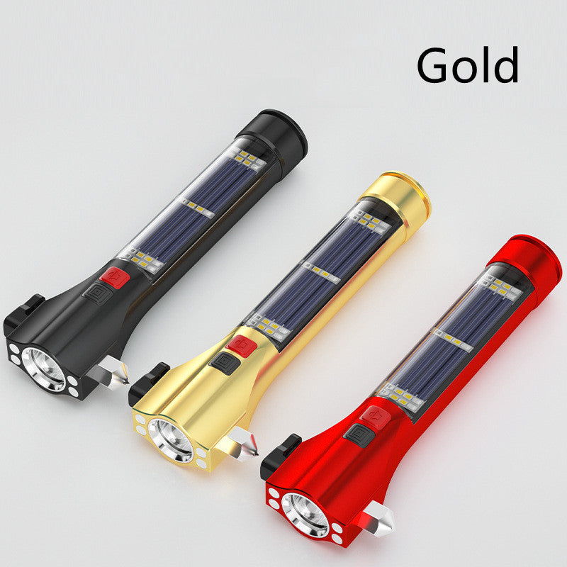 Multifunctional Strong Light Flashlight with Car Safety Cone LED Emergency Warning Light for Roadside and Outdoor Use
