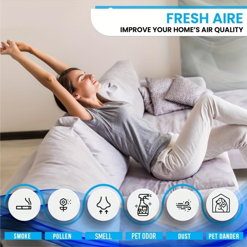 Air Purifier and Aroma Diffuser with Colorful LED Night Light Small Air Washer for Home Office Pets and Smoke
