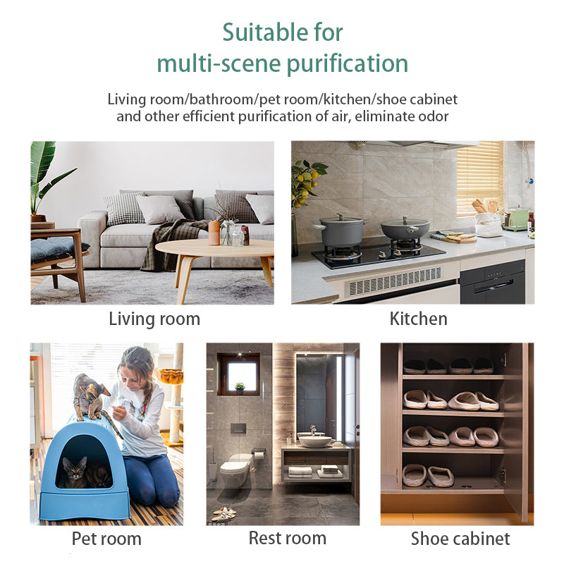 Portable Solar Electric Air Purifier Sterilization Deodorization Formaldehyde Removal Home & Outdoor Use