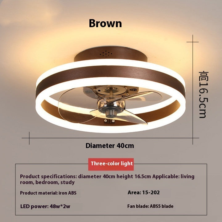 Invisible LED Ceiling Fan Light Bedroom Living Room Modern Ceiling Lamp With Fan
