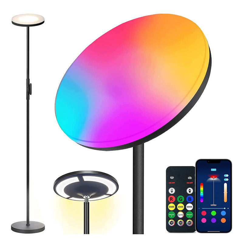 LED Adjustable Color Floor Lamp with Remote Control Modern Reading Light for Living Room Bedroom