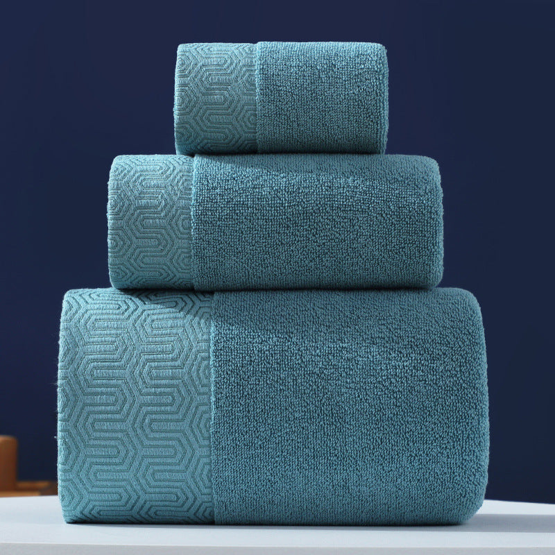Pure Cotton Towel Set 3 Piece Soft Absorbent Hand and Bath Towels Premium Bathroom Set
