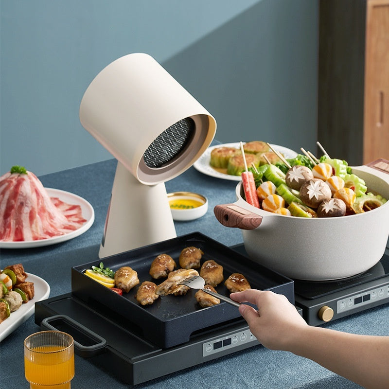 Portable Desktop Exhaust Hood – Mini BBQ & Hot Pot Smoke Extractor for Home & Travel