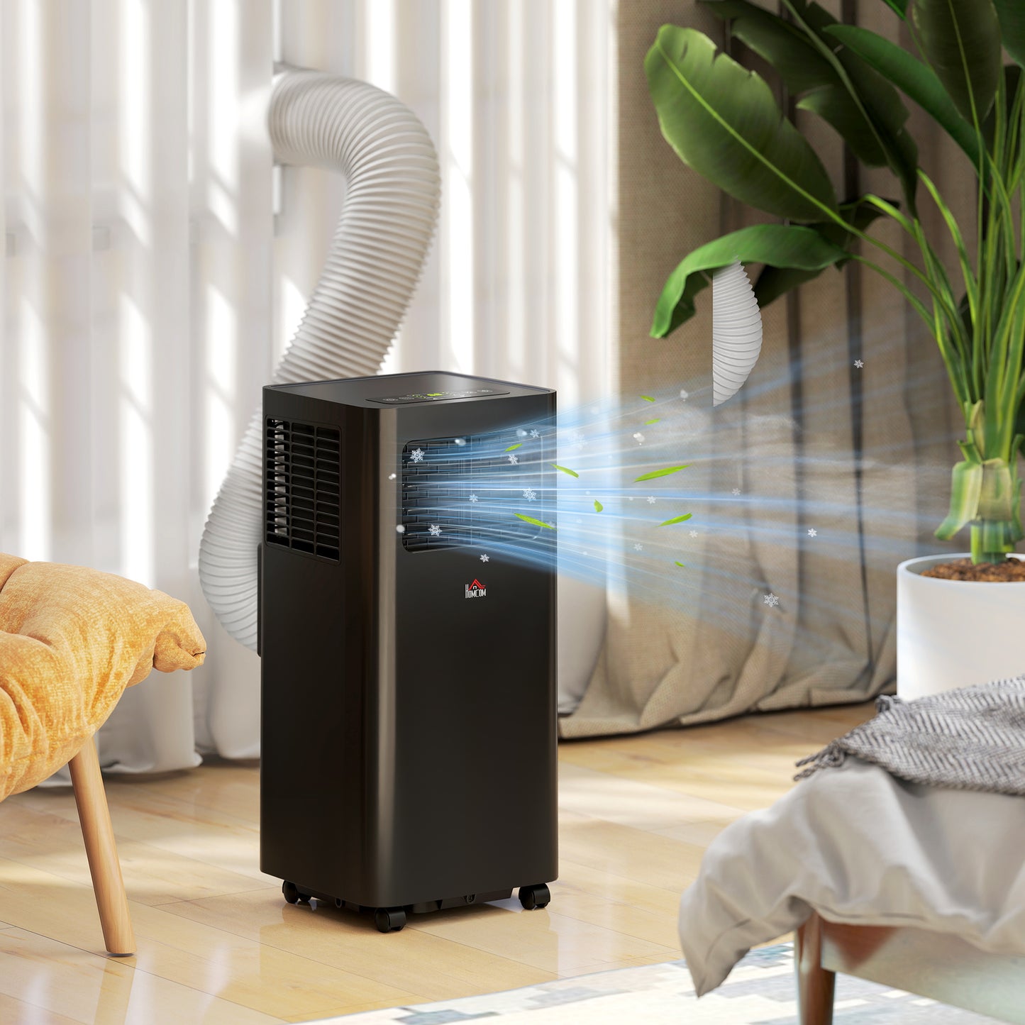 10000 BTU Portable Air Conditioner for 441 Sq Ft Room AC Unit with Dehumidifier, Sleep Mode, 24H Timer & Window Kit Black
