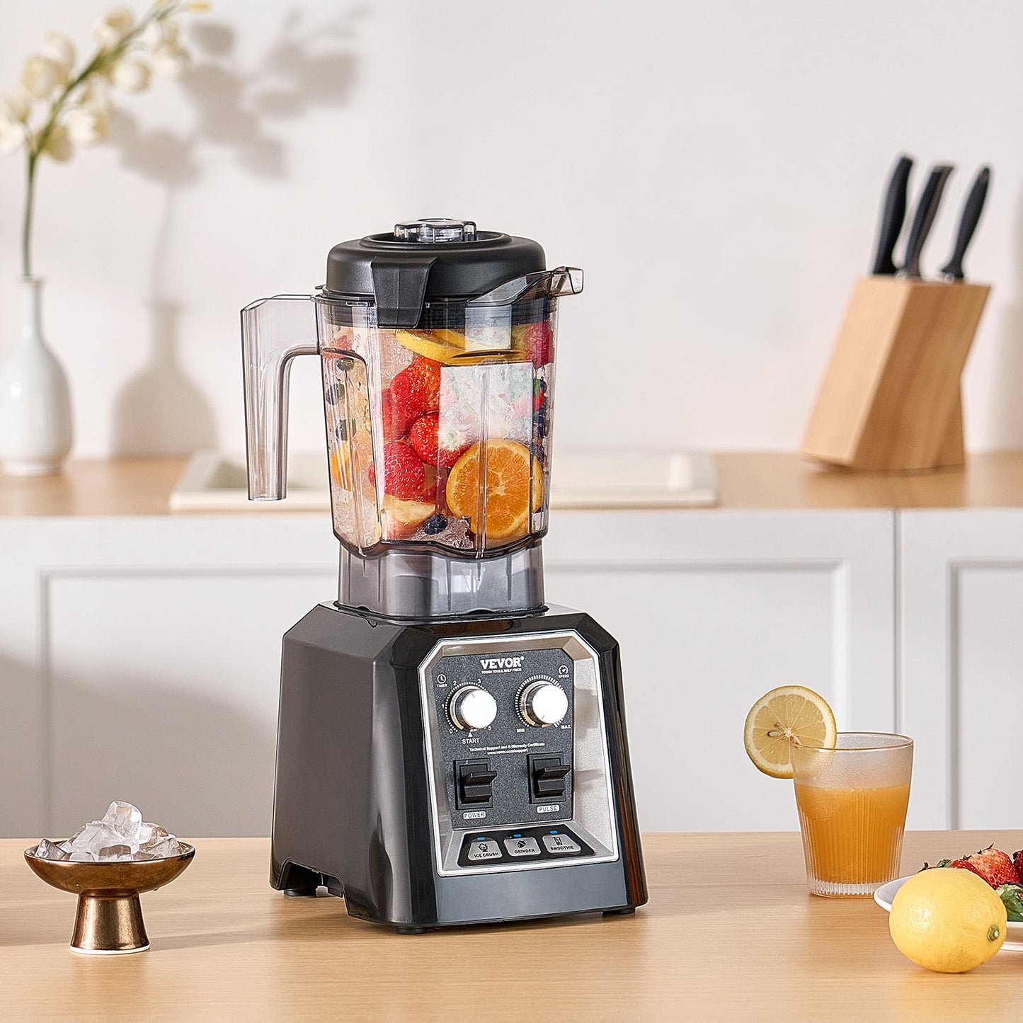 1400W 68 Oz Blender for Smoothies and Food Processing Kitchen High Power Blender