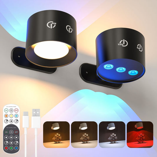 15-Inch Remote Control Magnetic LED Spotlight – Rechargeable Indoor Adjustable Light
