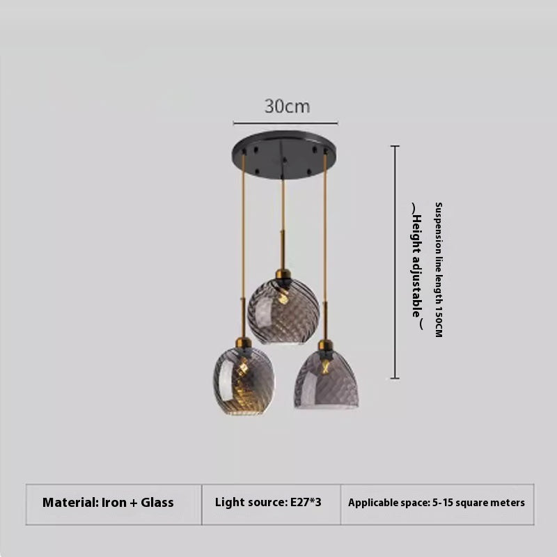 Trendy Glass Chandelier – Modern Ceiling Light for Living Room & Bedroom