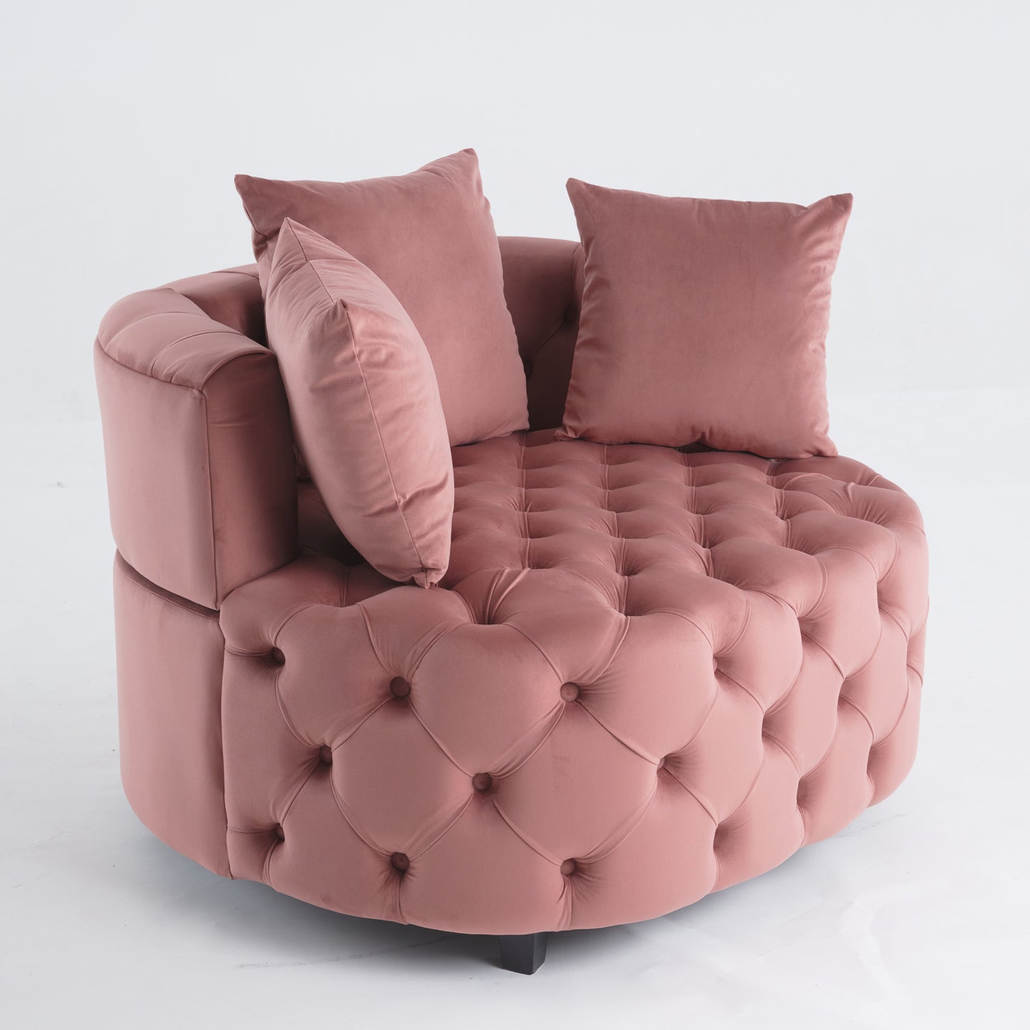 A&A Furniture Classic Barrel Accent Chair Modern Leisure Sofa Chair for Living Room Bedroom Stylish Upholstered Armchair