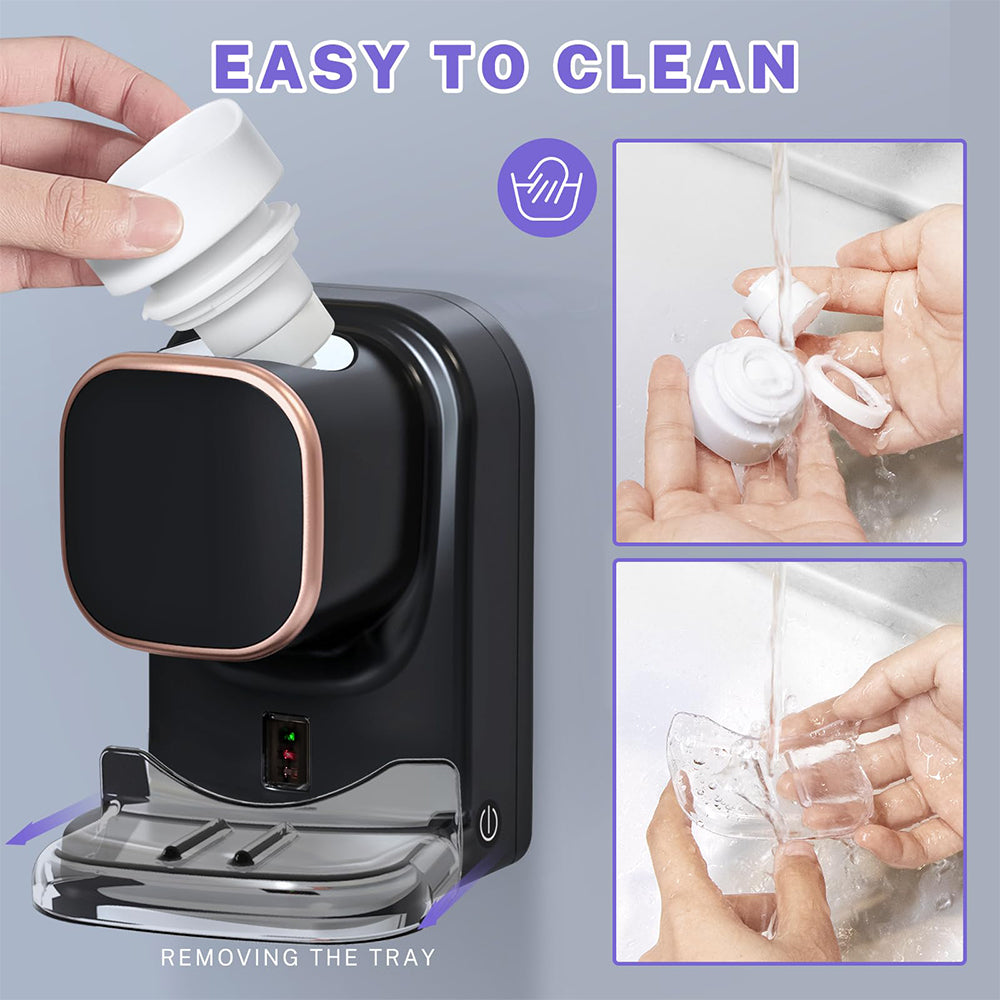 Automatic Toothpaste Dispenser Wall Mounted Sensor Toothbrush Holder Punch-Free Electric Squeeze Organizer