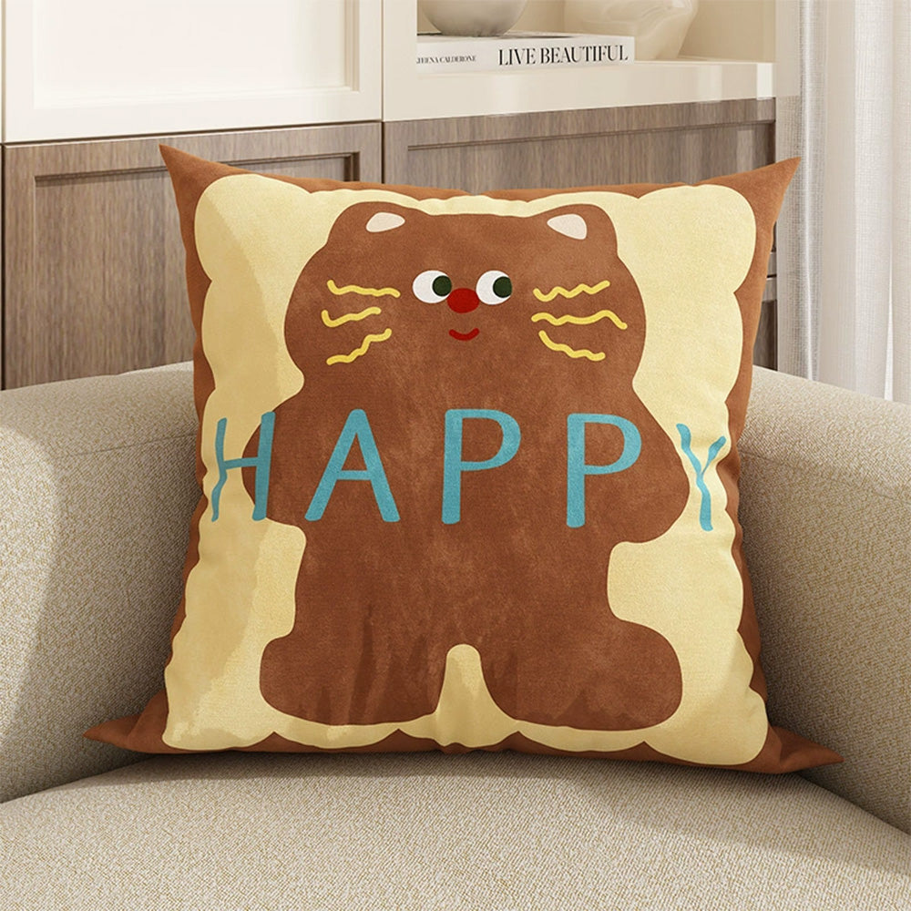 Cute Dog Pillowcase 45x45cm Sofa Cushion Cover Bedroom Home Car Office Decorative Pillow Cover