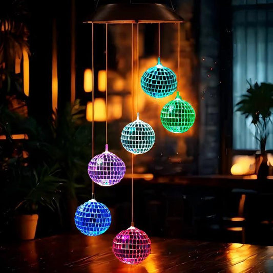 Color Changing Solar Wind Chime LED Hanging Light for Garden Terrace Yard Outdoor Decorative Ambience Light