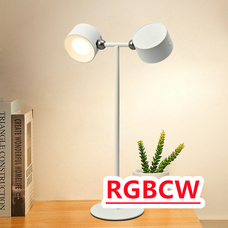 Magnetic Touch LED Table Lamp USB Rechargeable 360° Rotate Cordless Desk Light with Remote for Bedroom & Wall Night Use
