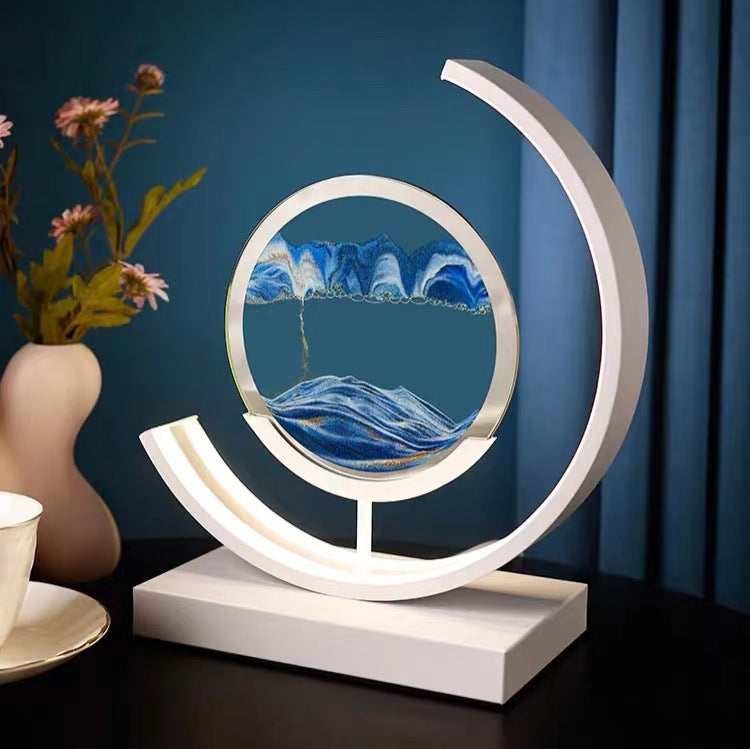 High End Business Gift Quicksand Painting 3D LED Creative Lamp Living Room Decorative Lights Modern Home Decor