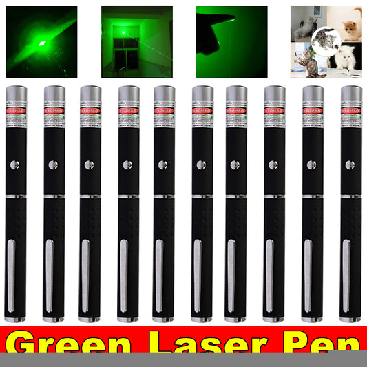 532nm Green Laser Pointer Pen – Visible Beam AAA Mini Laser Torch (10PCS Set)