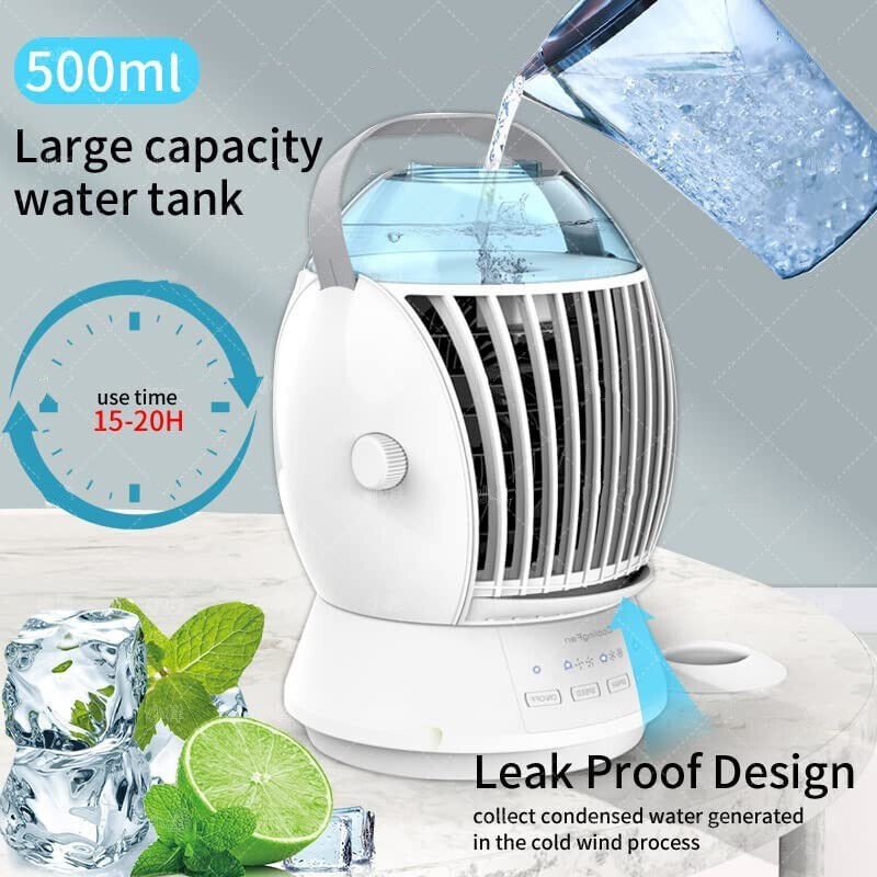 Desktop Fog Fan Air Cooler Portable Mist Cooling Fan for Student Office Personal Use