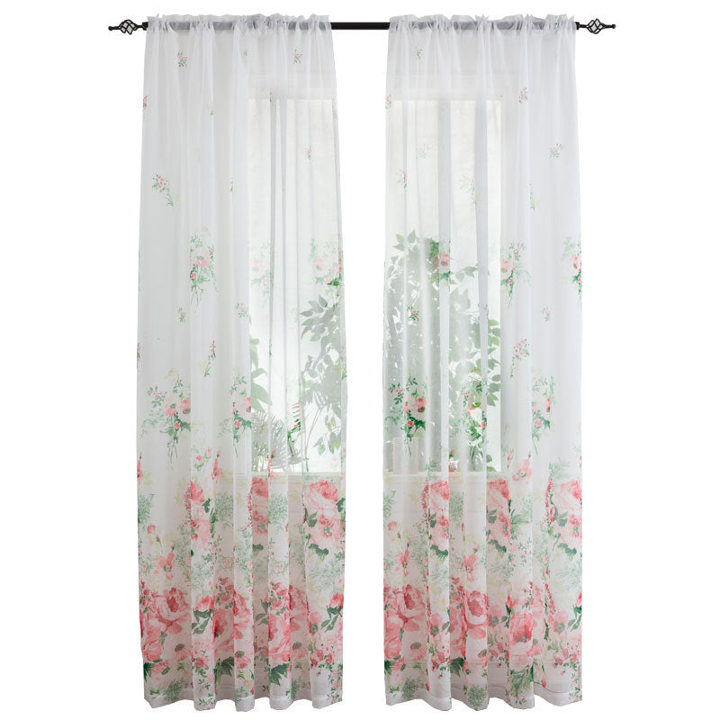 Mesh Bedroom Curtains Light Transmission Decorative Sheer Window Drapes for Home Decor